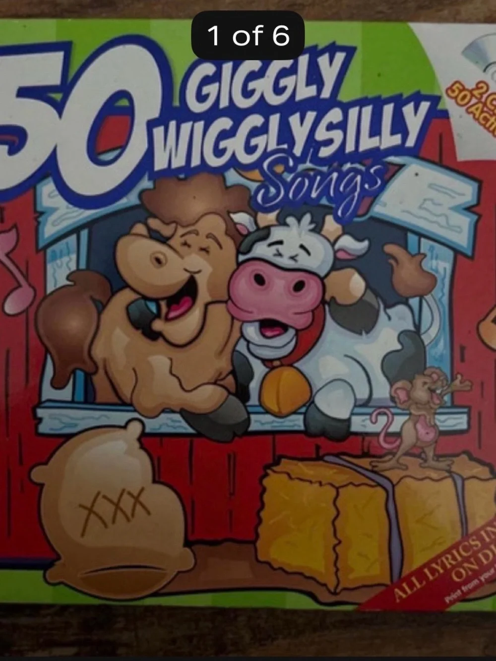 Source Unknown Giggly Wiggly Silly Songs - Green and Red Kids Party Music